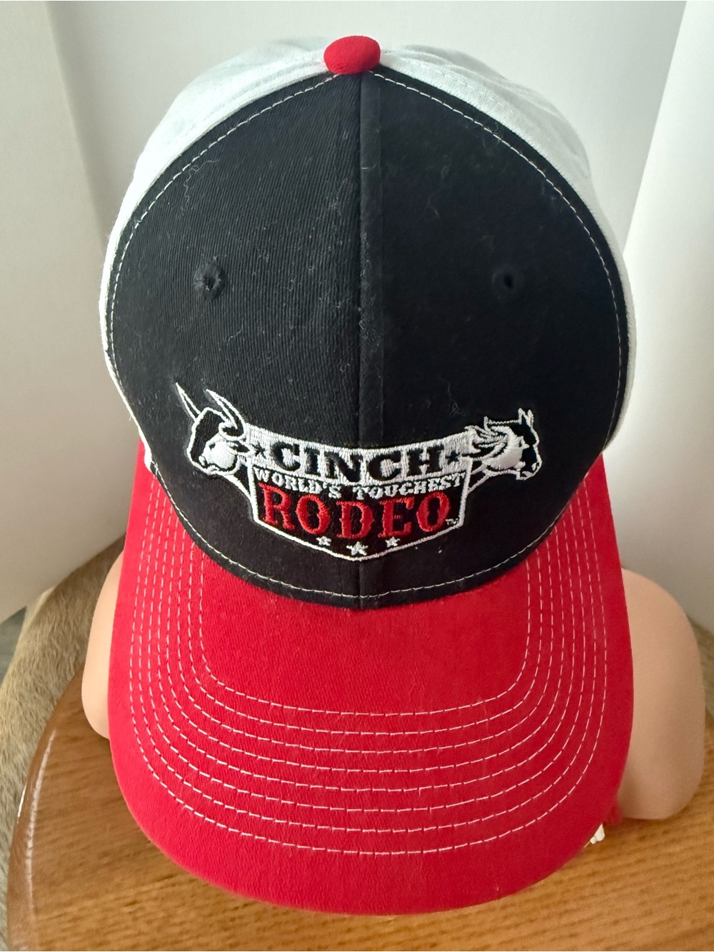 Cinch Red, Black & White Rodeo Cap
